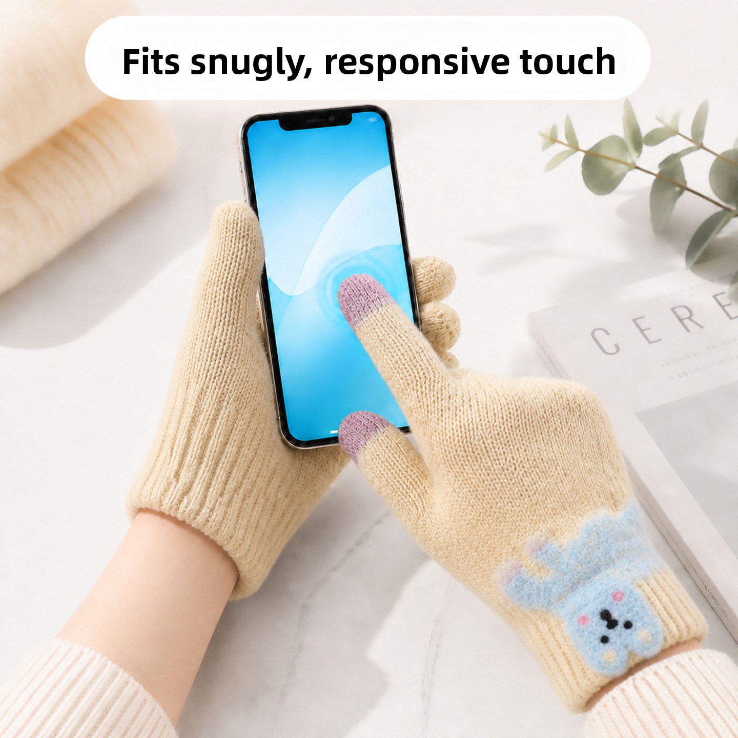 Şirin Dachshund Desenli Dokunm - Wool Glove Lined incelemesi ve fiyatı